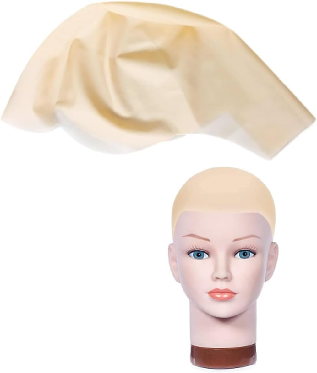 Jjiaolinin Bald Caps,Latex Bald Cap Makeup Bald Head Wig Cap for Adults Makeup Bald Head Wig Cap Costume Accessory Fake Scalp Props Cosplay, for Kids, Adult Men and Women image number 5