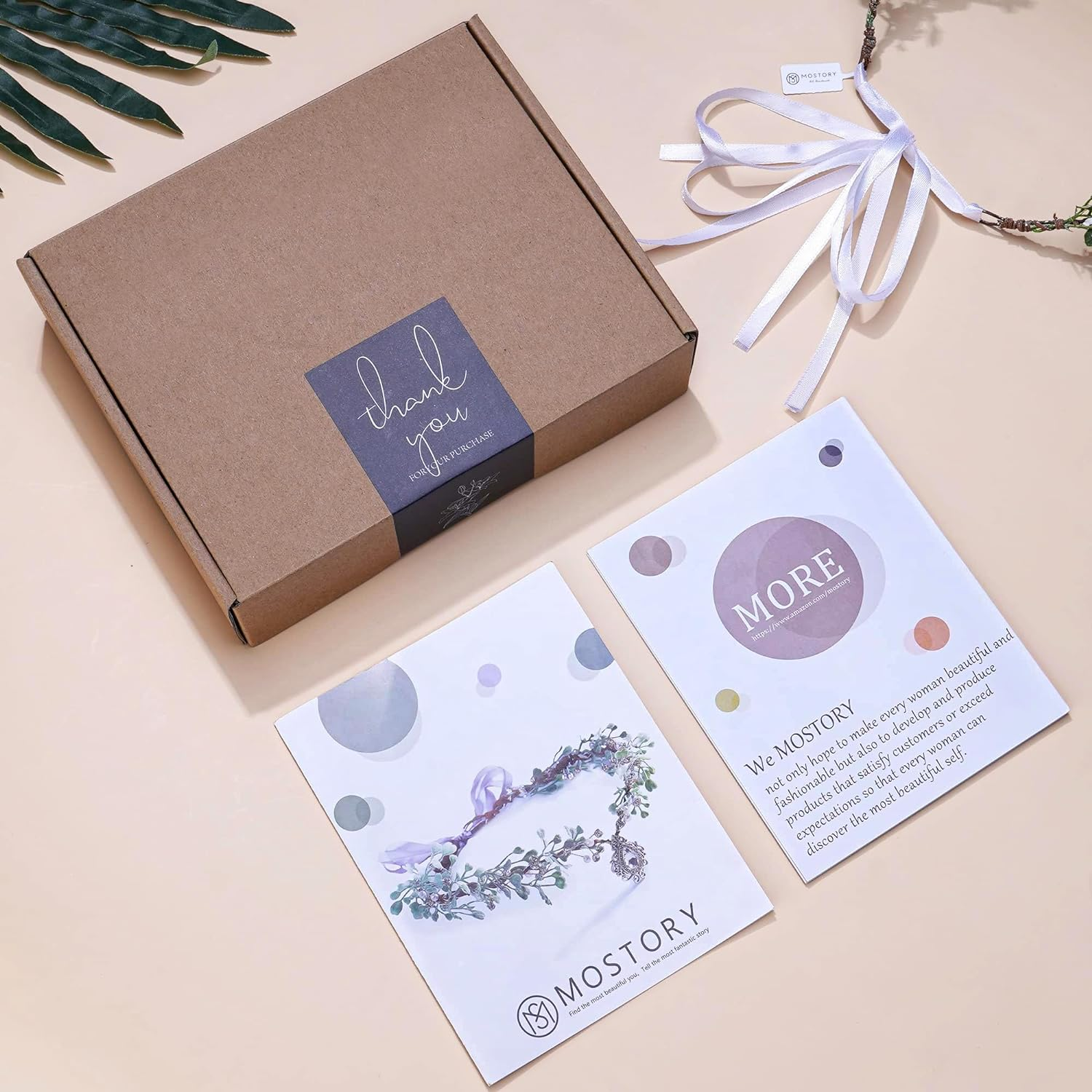 MOSTORY Elfenkrone F&uuml;r Waldfee Kost&uuml;m Damen, Walefee Elfen Schmuck Mit Moon F&uuml;r Cosplay Karneval image number 6