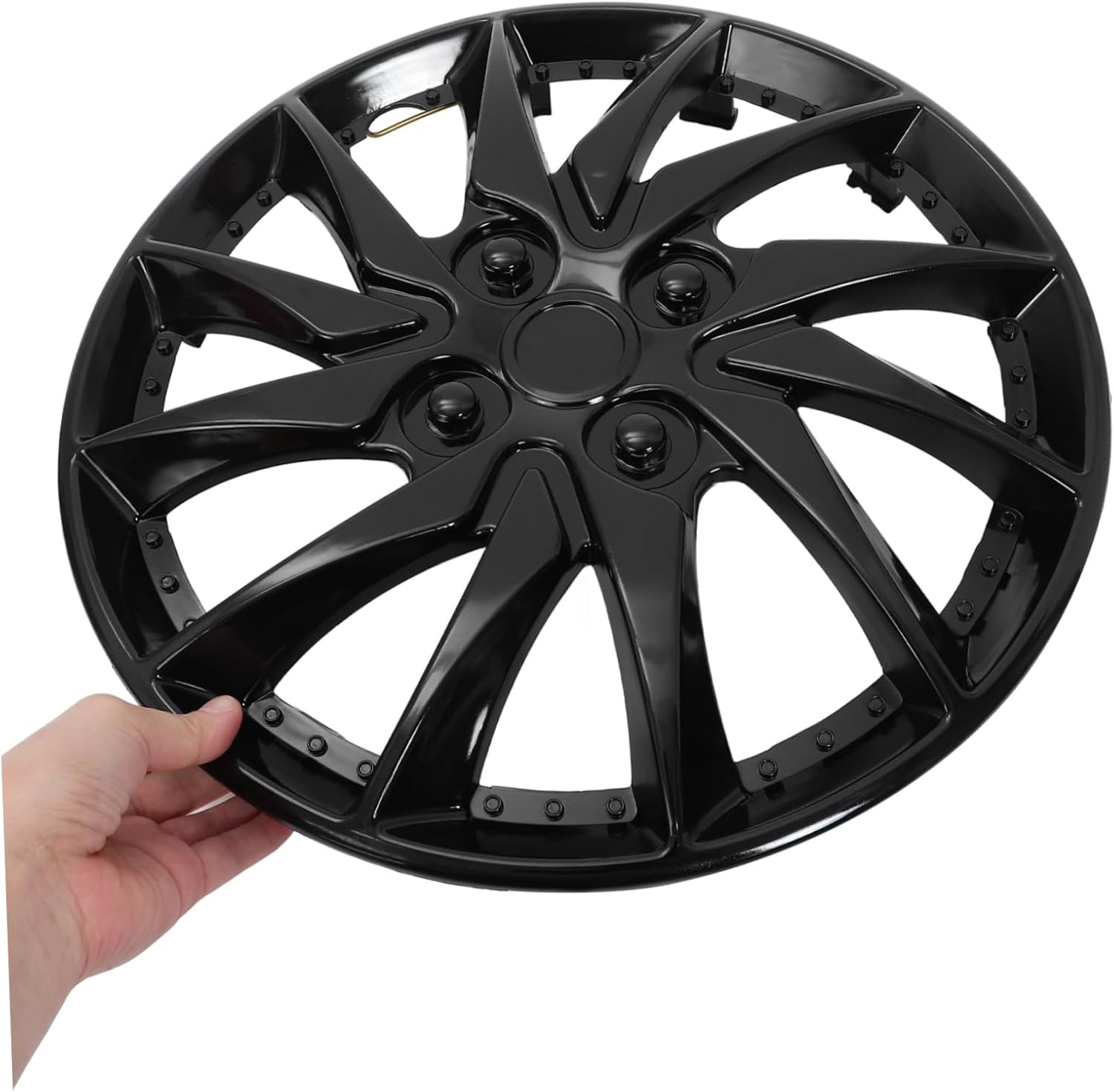 BUGUUYO 14 Inch Car Hubcaps PP Material Wheel Cover Hubcap for Cars Easy to Clean Shields Wheels from Dirt Black Automotive Accessory Rim Hub Cover image number 6