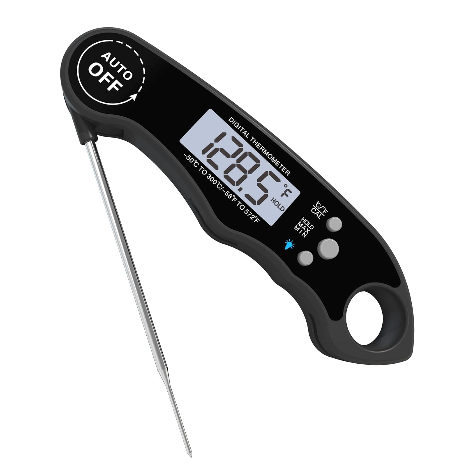 Blueswan Meat Thermometer Digital, Instant Read Food Thermometer, Waterproof for Cooking Deep Fry Oven Smoker Roast, Camping & Kitchen Essentials BBQ Accessories Grill Gifts for Men Him Dad Birthday image number 5