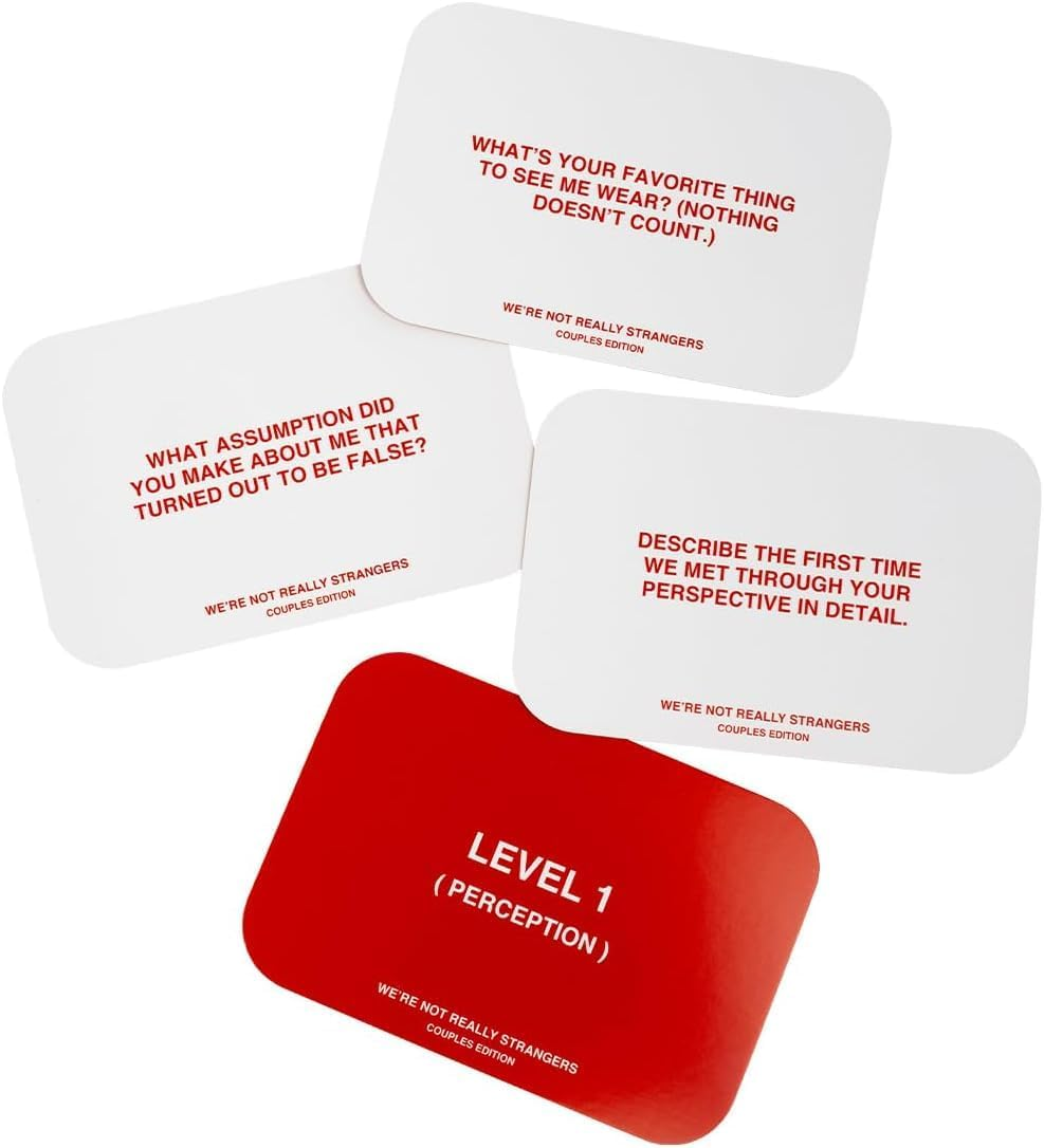 WE'RE NOT REALLY STRANGERS Couples Edition by We&rsquo;Re Not Really Strangers - Couples to Strengthen Their Relationship, 150 Questions and Wildcards for Date Night with Your Partner image number 2