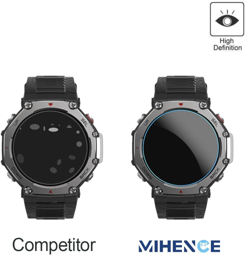 Screen Protector Compatible for Amazfit T-Rex 3 / T-Rex 3 Pro 48Mm, 9H Tempered Glass Protective Film for T-Rex 3/3 Pro 48Mm Smart Watch (3 PCS)