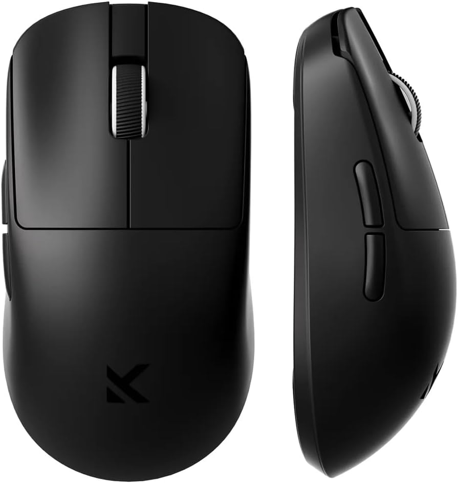 MCHOSE L7 Ultra Topspeed Wireless Gaming Mouse with PAW3950 42K Sensor, 46G Super Lightweight, OMR Optical Switches, 8000Khz Polling Rate, 2.4Ghz/Bt/Wired Tri-Mode, 8 Programmable Controls (Black) image number 2