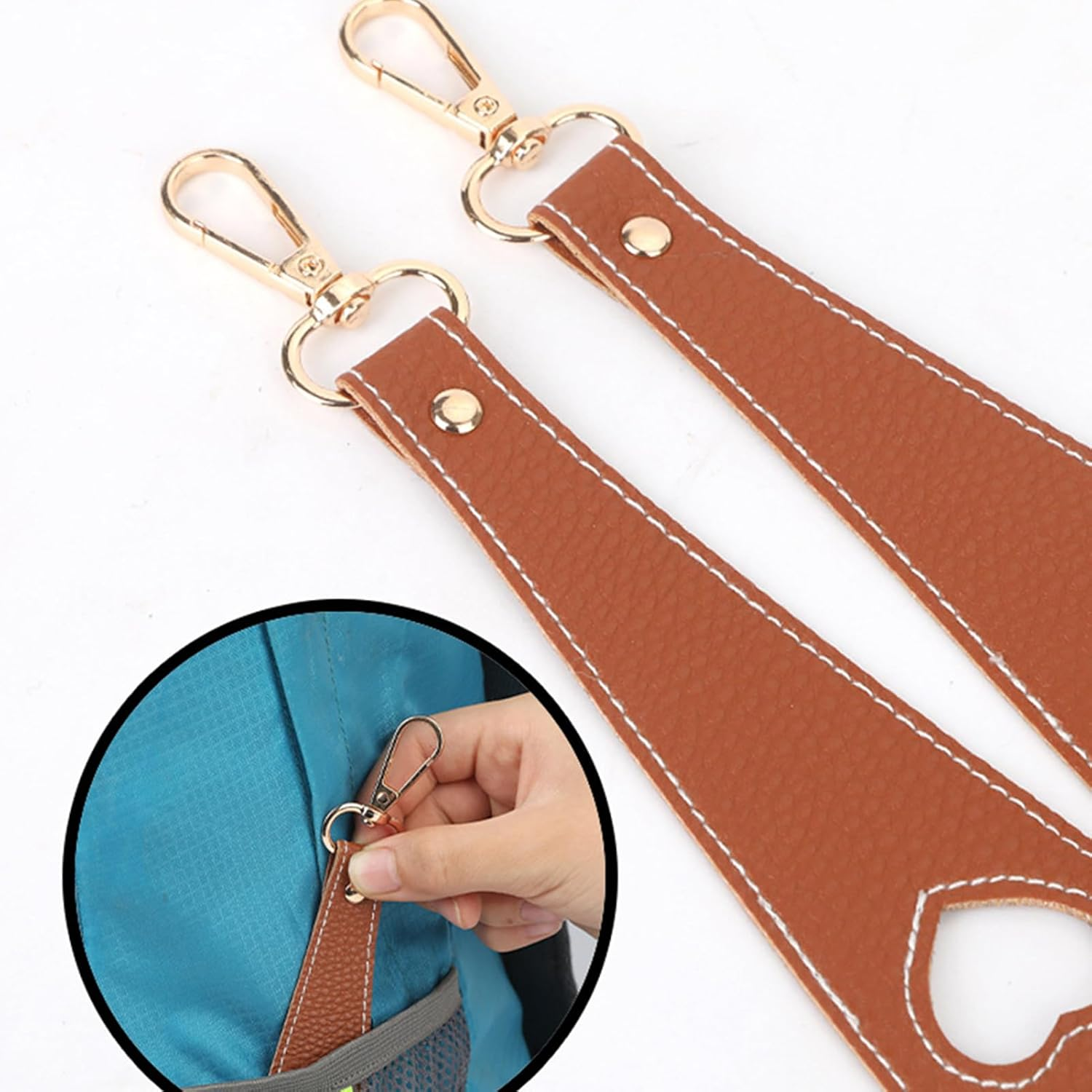 Hat Clip for Bag,Pu Hat Clip for Travel on Bag - Cartoon Headgear Organizer, Quick Release Carrier for Luggage Purse Backpack Suitcase Belt image number 1