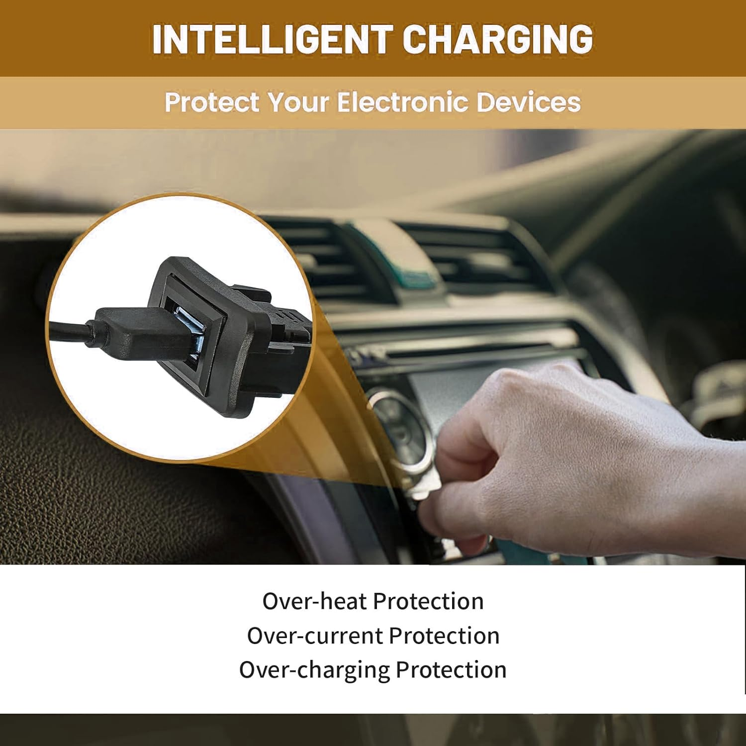 MAEZOE USB Port Car Charger Adapter for Toyota Hilux Tundra Camry, Male to Female Power Socket Extension Cable for Dash Panel &ndash; Fast Charging, Easy Installation, Broad Compatibility image number 3