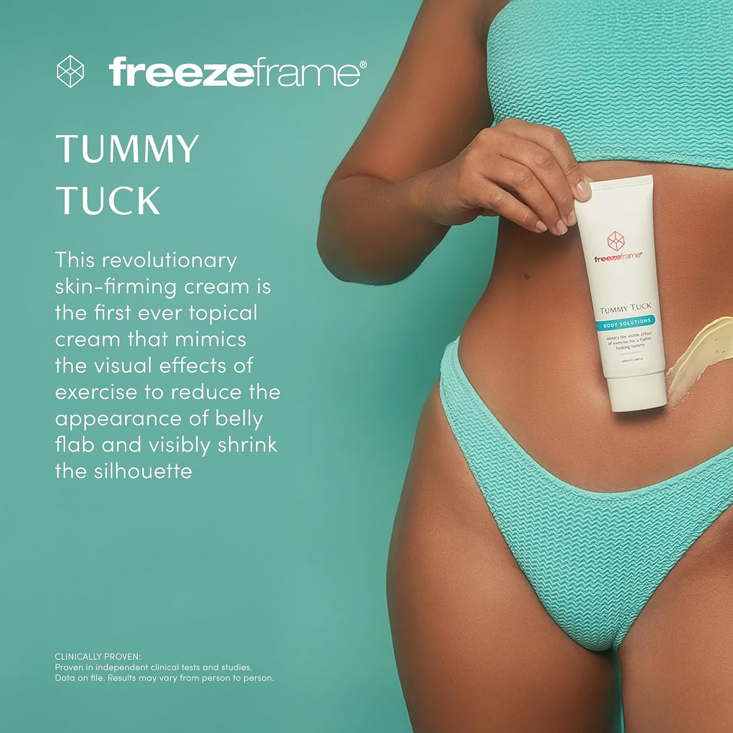 Freezeframe - Tummy Tuck, Clinically Proven Skin Tightening Cream for Women, with Powerful Marine Actives, Skin Firming Body Cream, Fragrance Free (100Ml) image number 1