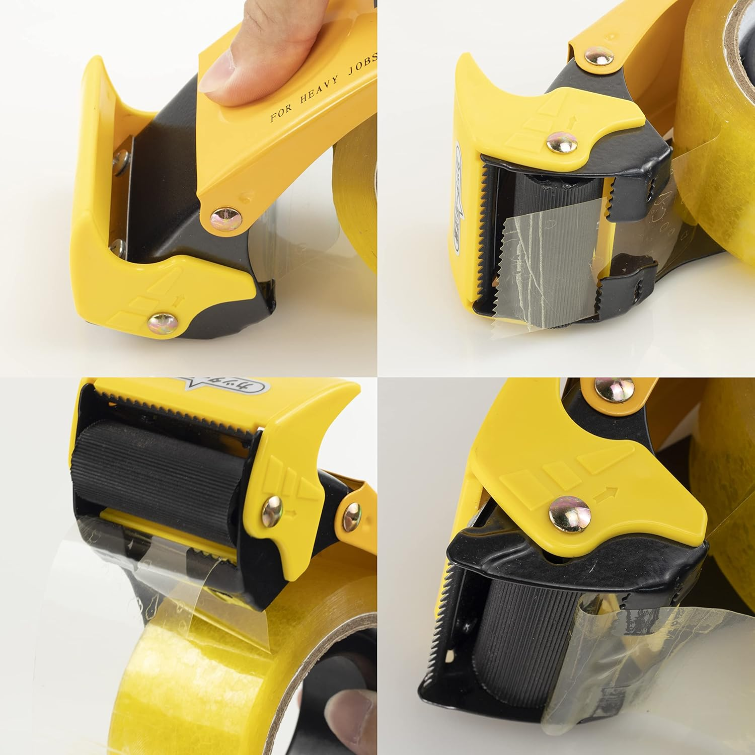 【Upgraded】 PROSUN Blade Safety Pink Cover 2 Inch Professional Packing Tape Dispenser Packaging Metal Handheld Tape Gun Sealing Cutter TG11 image number 4