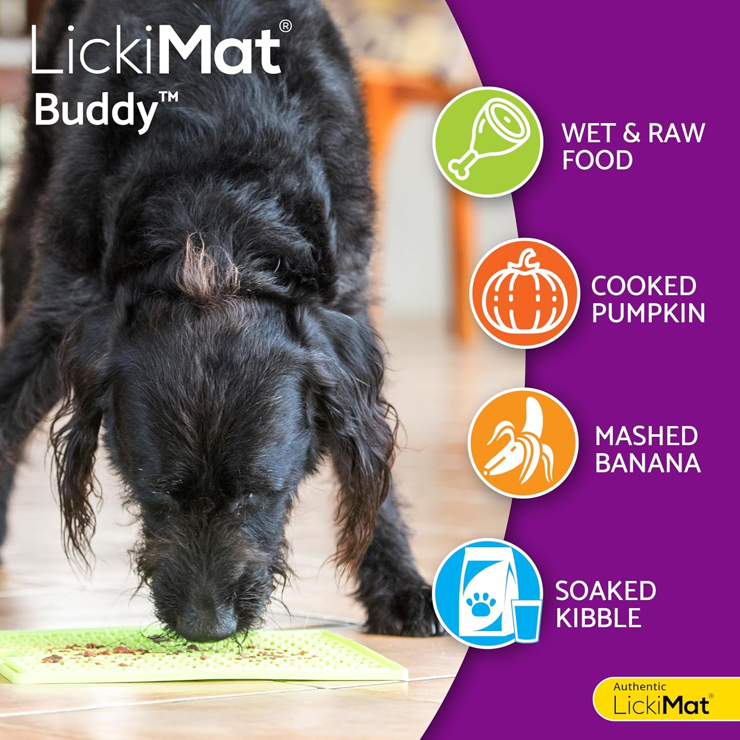 Lickimat Classic Buddy, Slow Feeder for Dogs, Boredom and Anxiety Reducer; Perfect for Food, Treats, Yogurt, or Peanut Butter. Fun Alternative to a Slow Feed Dog Bowl, Turquoise image number 3