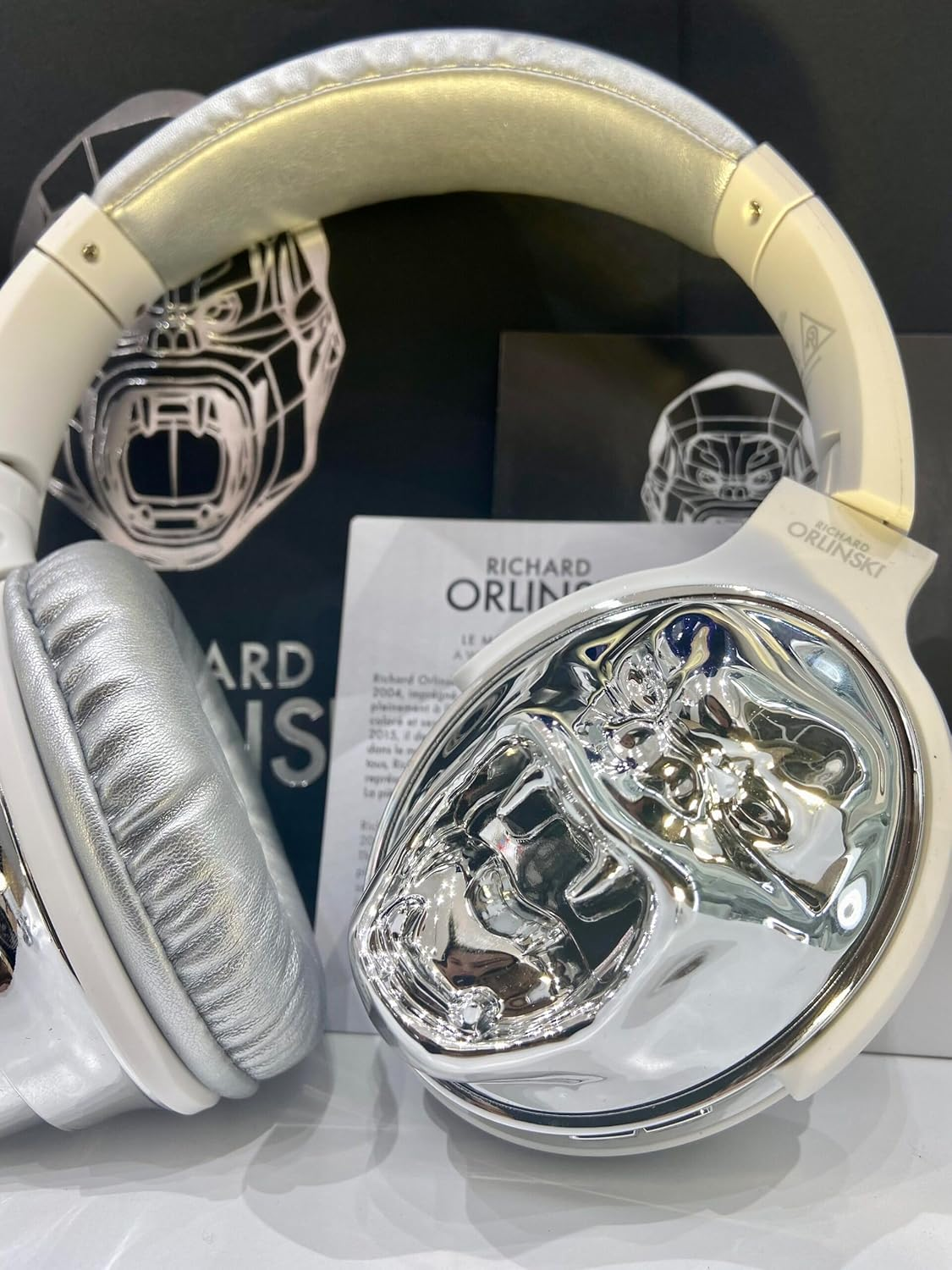 ORLINSKI Bluetooth Headphones, CAQKON1001-267 V2 2025 40Mm Speaker, Bluetooth 5.1, Microphone, 6 Hours Battery Life, Silver image number 1