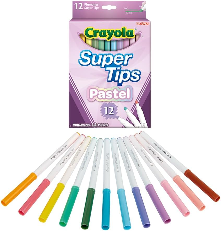 Crayola Bright Supertips Pastel Edition, Pack of 12 image number 3