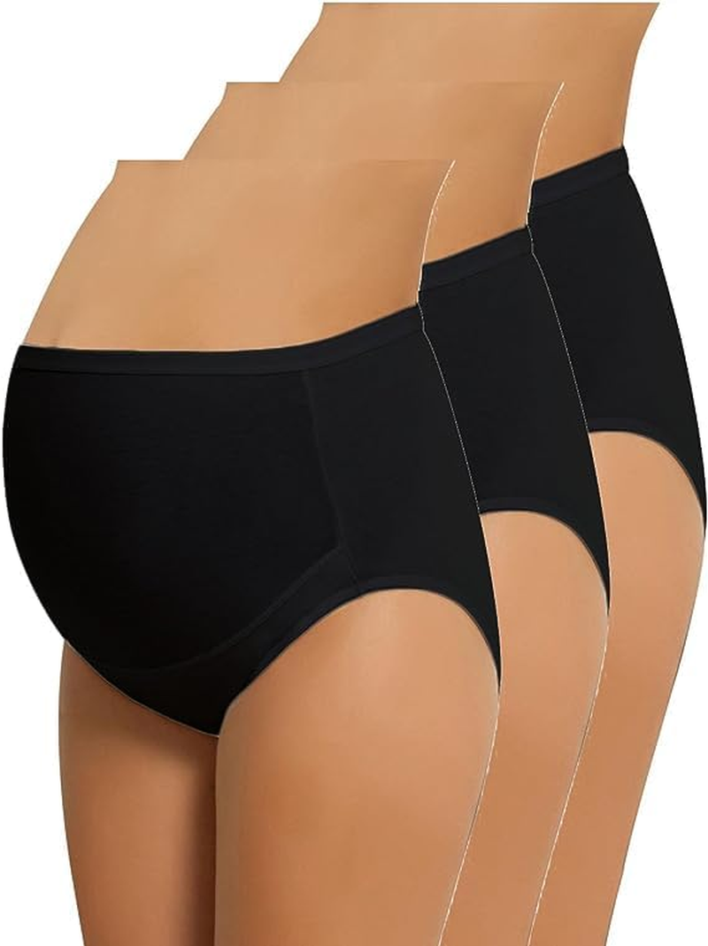 Ca Lia Nbb 3 Pack Women'S Maternity High Waist Underwear Pregnancy Seamless Soft Hipster Panties over Bump