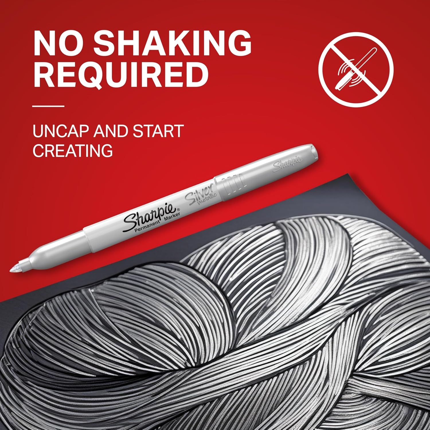 Sharpie Metallic Marker, Gold (Pack of 2) image number 5