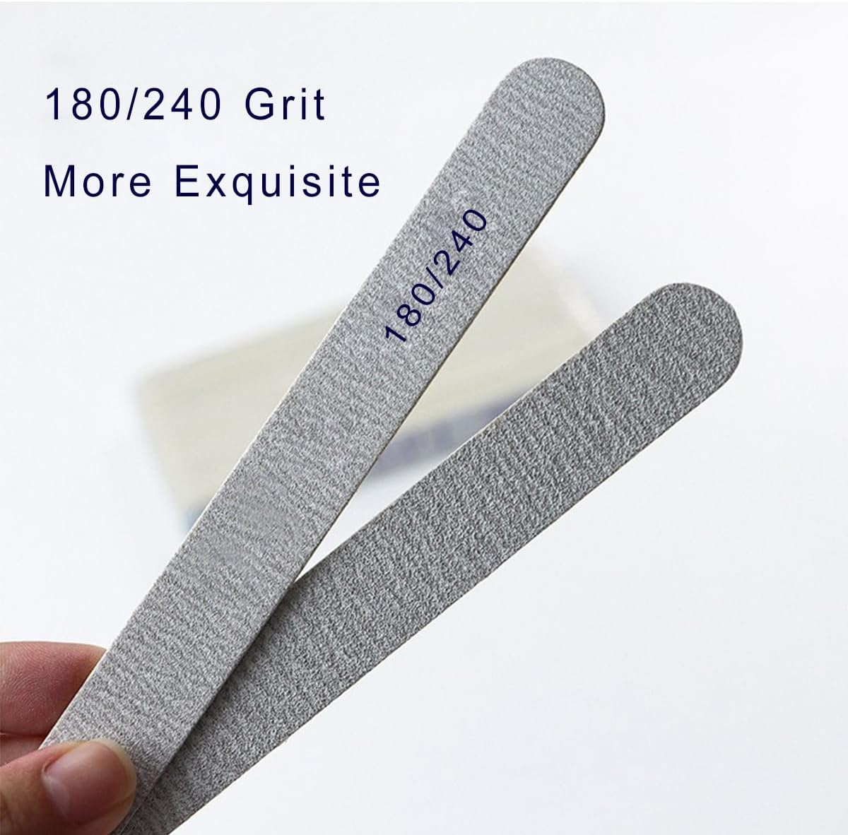 Nail File 20 PCS Professional Double Sided 180/240 Grit Durable Nail Files Manicure Tool and Nail Buffering Files image number 3