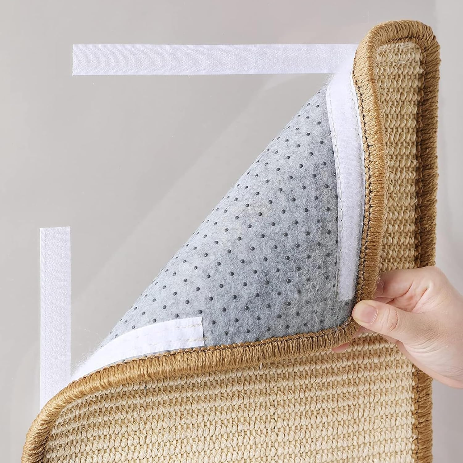 Pack of 2 Cat Scratching Mat, Natural Sisal Rug, Cat Scratching Mat, Non-Slip Scratching Boards Sisal Mat, Cat Floor Scratching Pad, Cat Scratching Furniture, Corners Scratch Protection for Sofas image number 6