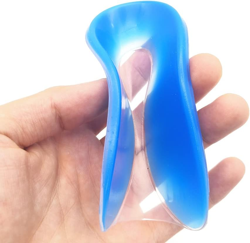 Elandy Silicon Gel U-Shaped Spur Cup Heel-Plantar Fasciitis Cushion Remission Correction U-Shaped Heel Pad S, M