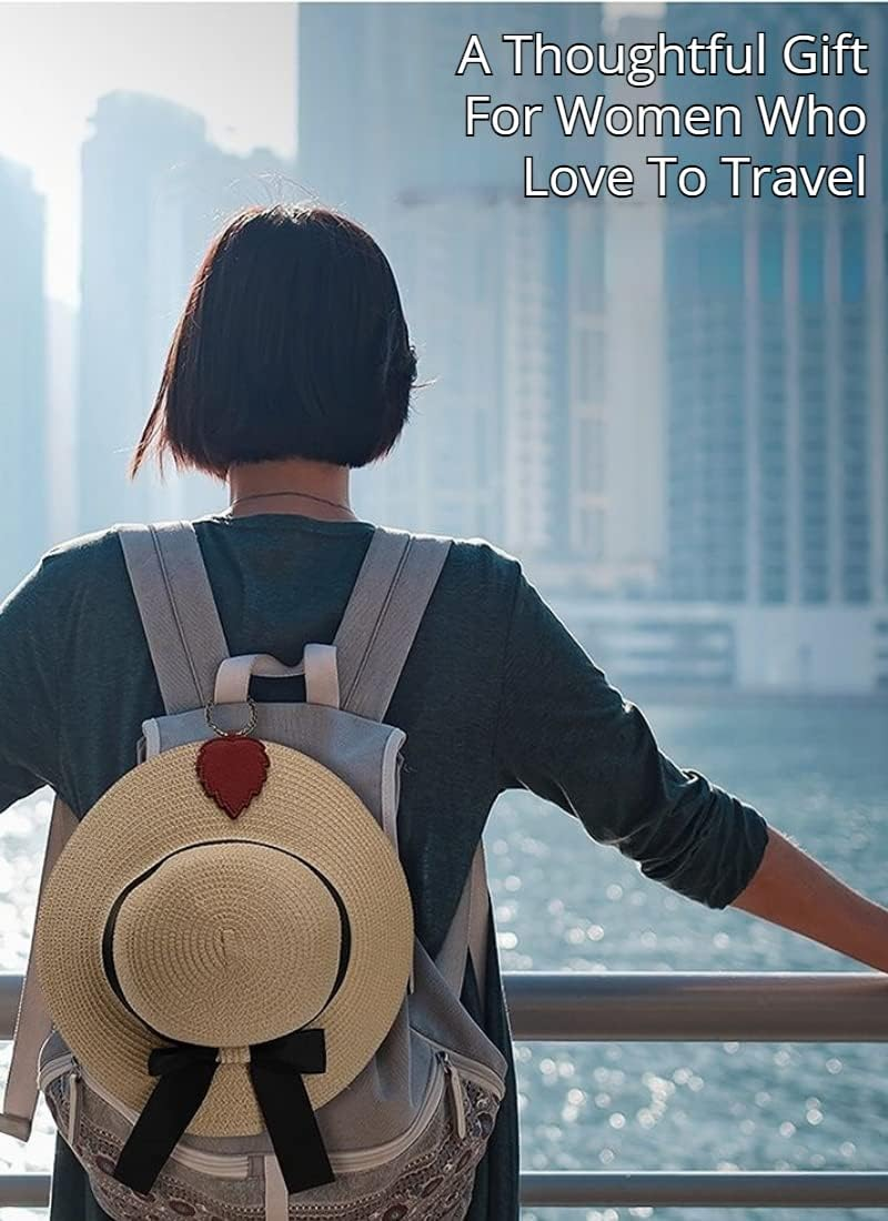 Hat Clip Magnetic,Pu Leather Hat Holder for Traveling Bags, Backpacks, Purses, Totes Travel Accessory Hat Companion - Pink image number 3