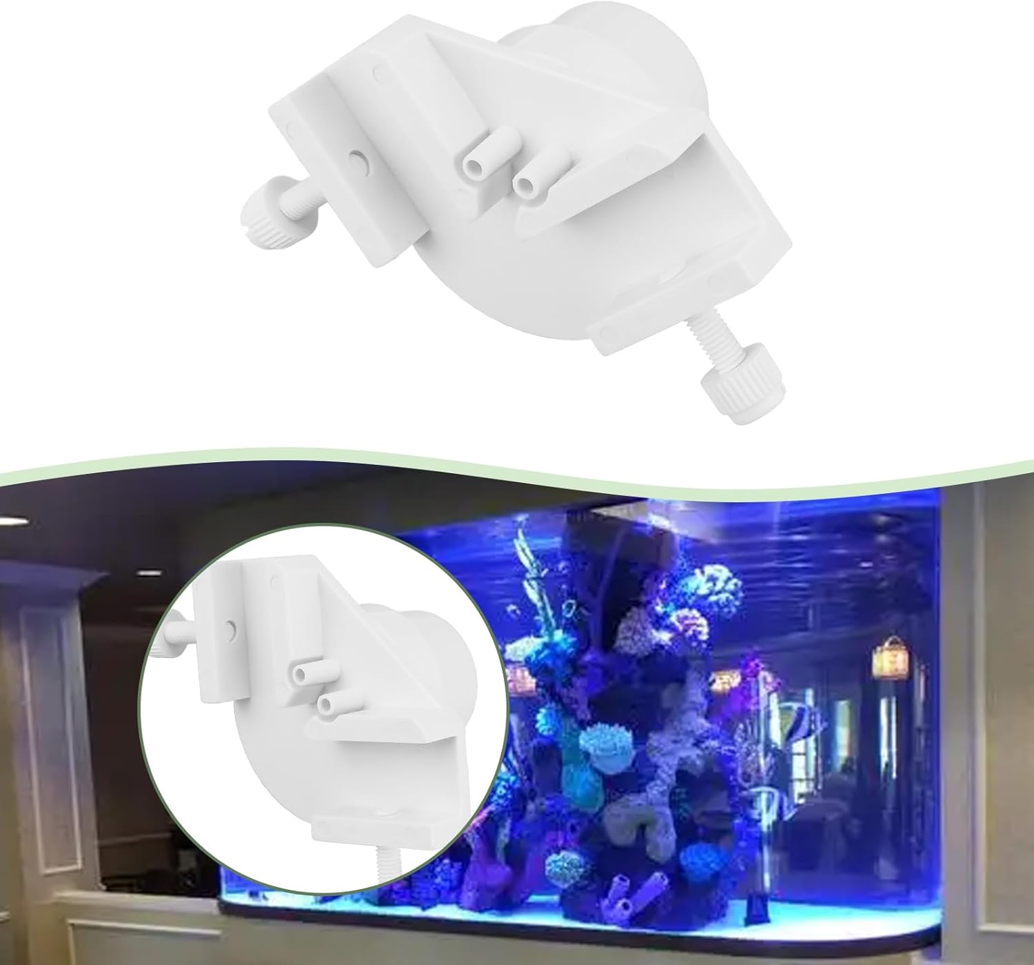 VGOL 1PC Aquarium Auto Water Filler Compensator Applicable to Fish Tank Wall Thickness of 1.5Cm with Adapter 78X25.4Mm Aquarium ATO System for Fish Tank Turtle Tank image number 1