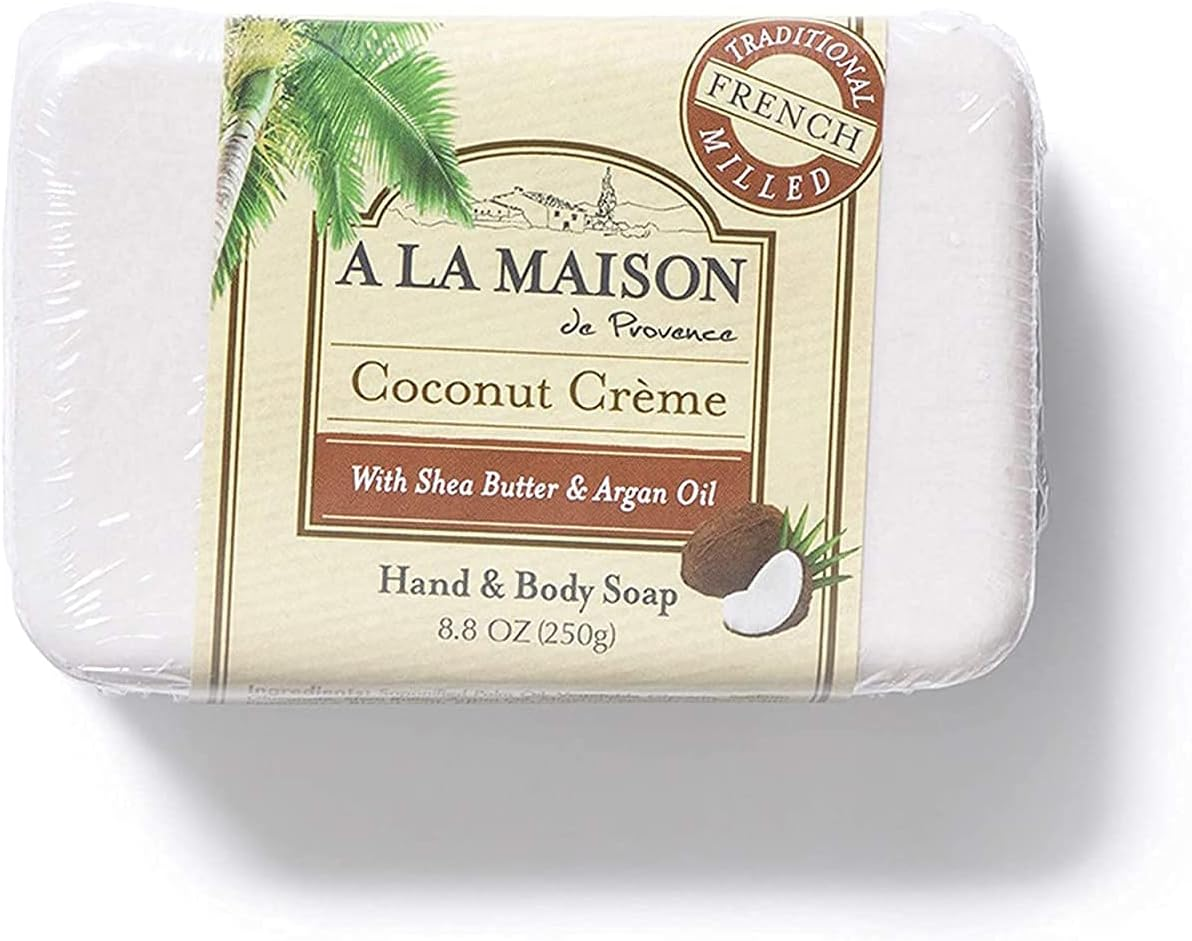 A LA MAISON Sweet Almond Bar Soap - Triple French Milled Unscented Natural Moisturizing Hand Soap Bar (4 Bars of Soap, 3.5 Oz) image number 6