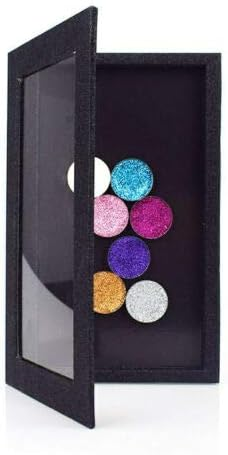 Magnetic Eyeshadow Makeup Palette Black Large Blush Powder Makeup Organizer Empty Eyeshadow Tray Holder Cosmetics Box for DIY image number 2