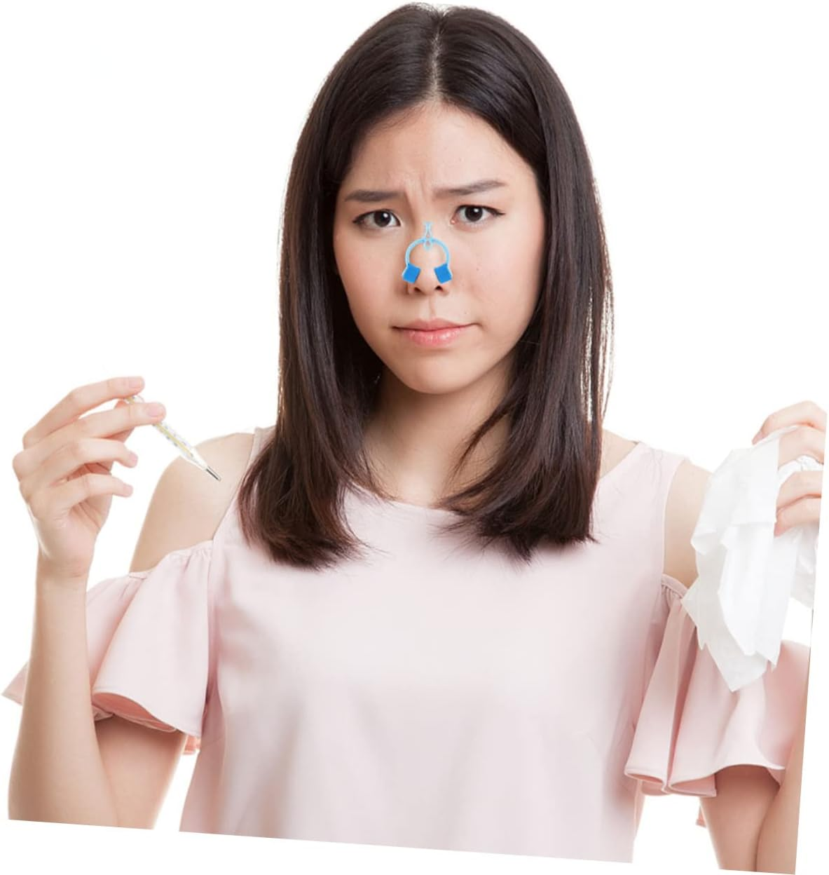 COOLHIYA 16Pcs Nose Clips for Lung Breathing Training Nasal Stopper Clips for Improved Breathing Nose Strips for Breathing Comfortable and Nose Clips image number 6