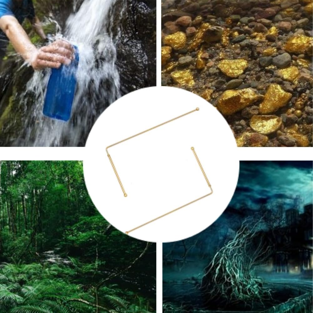 Naisfei 2 PCS Copper Dowsing Rods,99.9% Pure Copper Divining Rods Fit for Ghost Hunting Tools, Divining Water, Treasure, Buried Items Etc(4.72 X 9.84 Inch / 12 X 25 Cm) image number 1