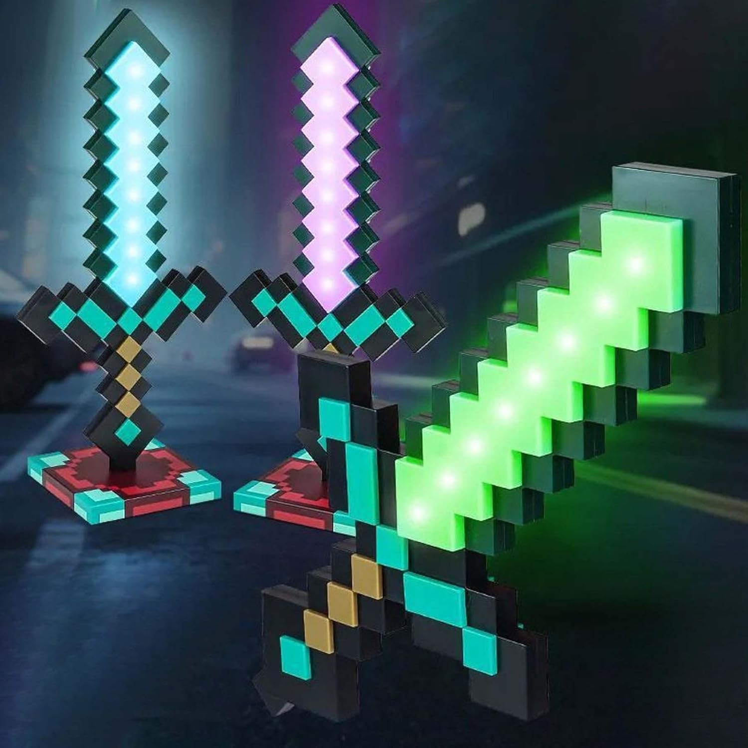 Zeilabang Kakadi Diamond Sword, Night Light Lamp for Gaming, Craft Torch Lamp, Night Lamp, USB Rechargeable, Lighting 3D Bedside Lamp for Gifts, Room and Party Decoration image number 4