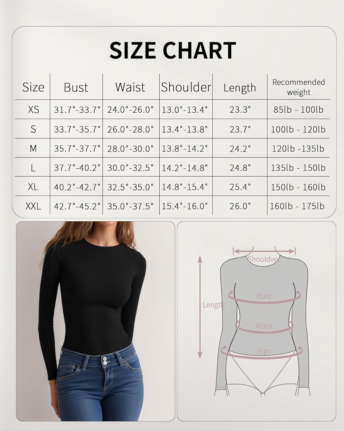 Lotofun Women'S Long Sleeve Crew Neck T Shirts Slim Fitt Going Out Tops image number 6