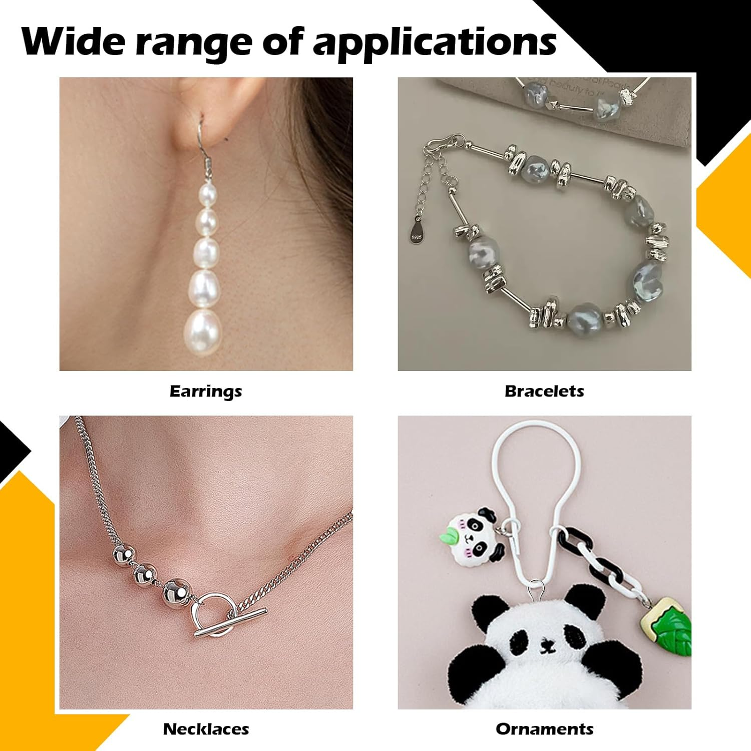 200 Pcs High Fire Wire for Ceramic R Hanging Burning Needle Jump Ring Opener Glass Fusing Supplies Stained Glass Supplies Nichrome Wire for Ceramic for DIY Pendant, Ceramic Ornaments, Fusing (Silver)