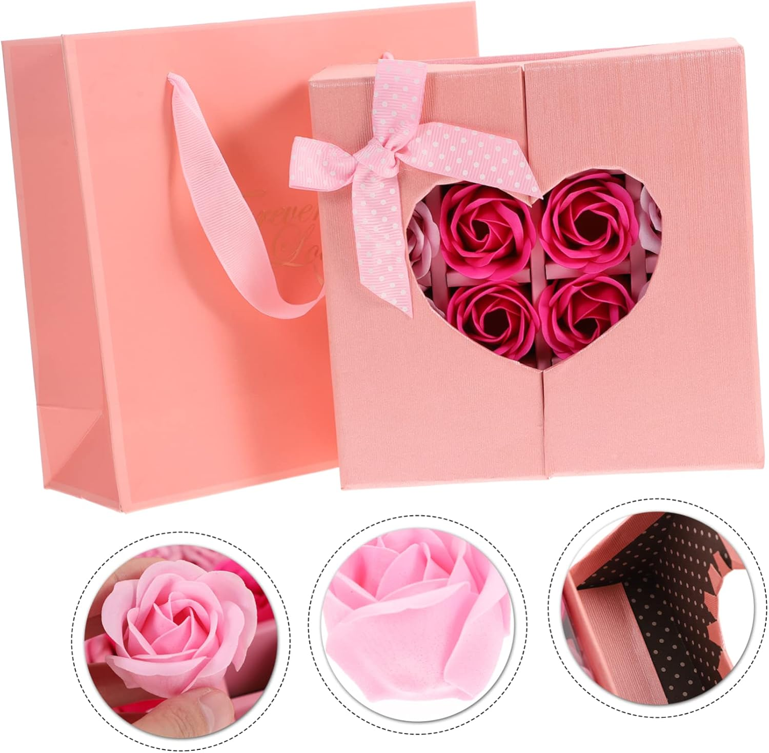 Beavorty Realistic Soap Flower Box Smooth Petals Unique Valentine'S Day Women Mother'S Birthday Present image number 6