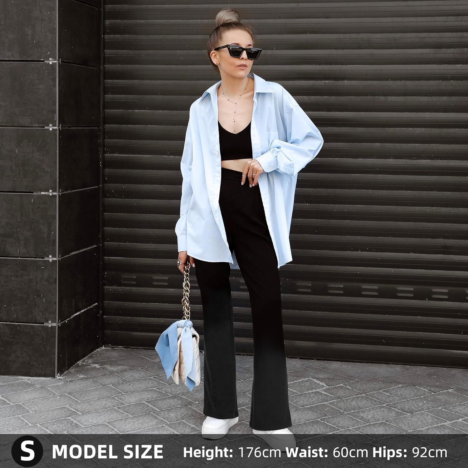 Gymcope Flare Leggings for Women, High Waist Bootcut Yoga Pants with 4 Pockets for Gym, Workout, Causal, Tummy Control and Non-See-Through Dress Pants image number 1