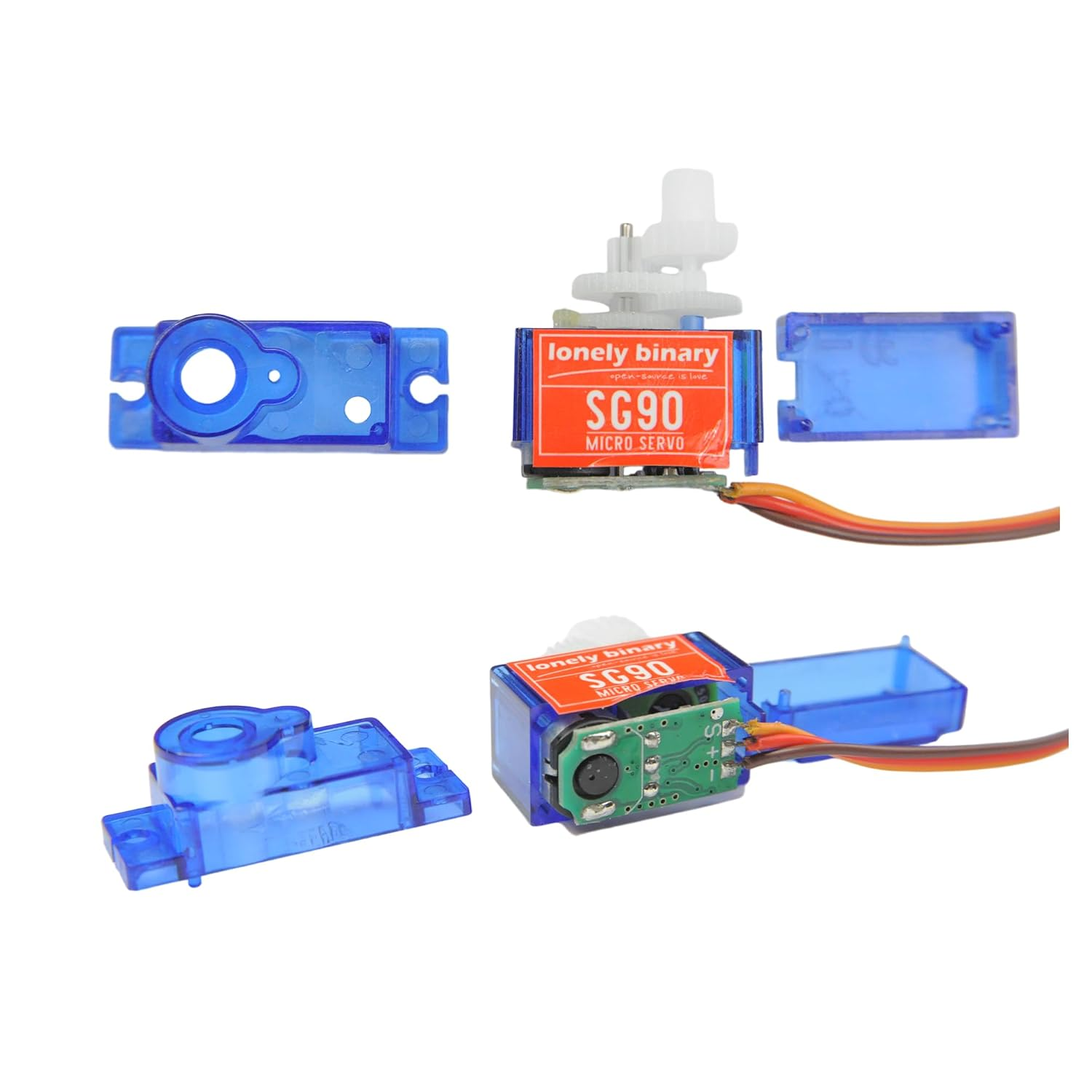 12-Pack SG90 180&deg; Angle Controllable Mini Servo Motors for RC Robot Arm Helicopter Airplane Car Boat Control and Arduino, Raspberry Pi, ESP32 Projects