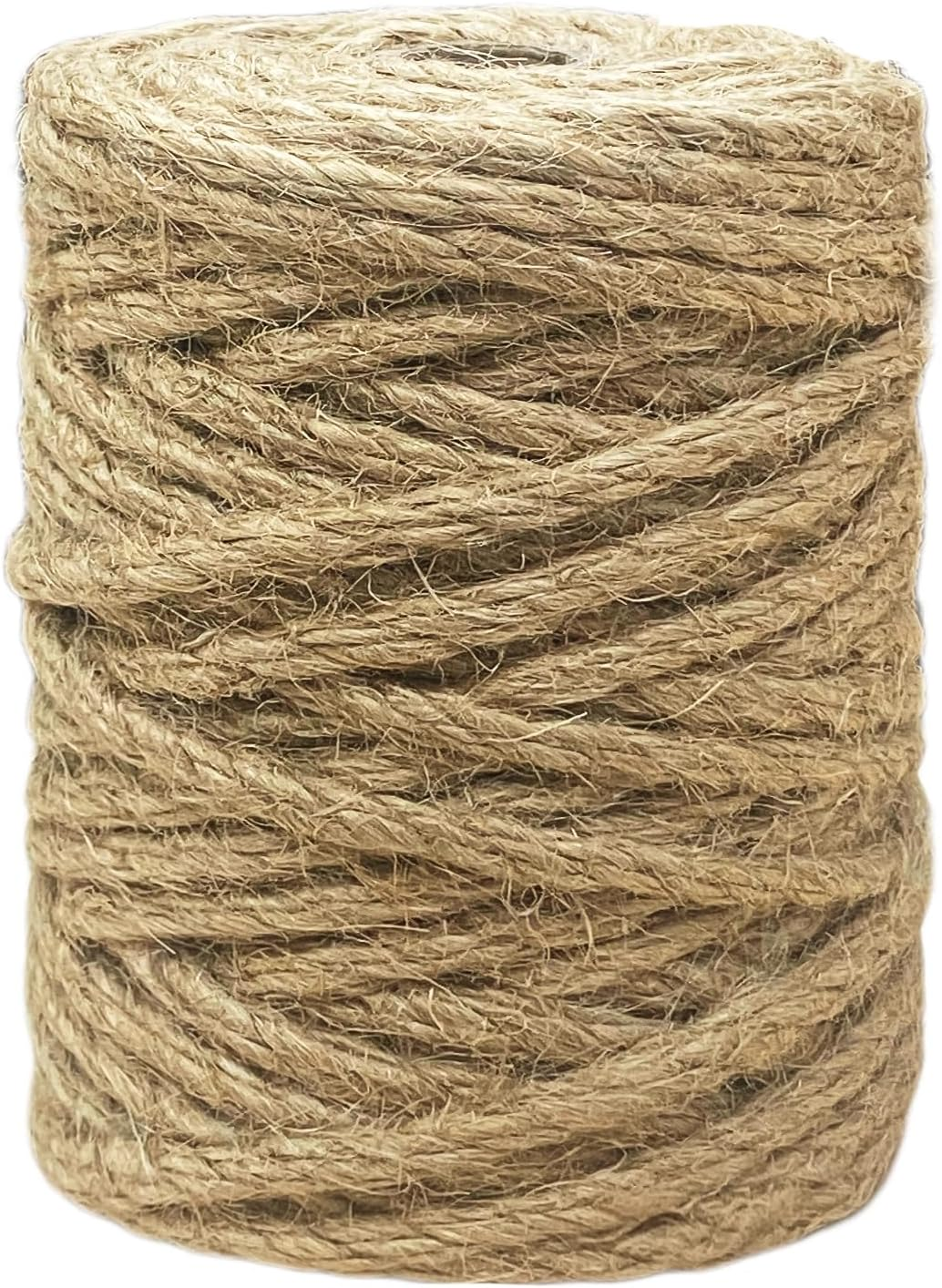 5MM Jute Rope, 100 Feet 6Ply Twisted Heavy Duty and Thick Twine Rope for Crafts Projects Cat Scratcher Scratching Post Tree Gift Wrapping Arts & Crafts Home Decoration Packing Christmas Twine Bulk image number 2