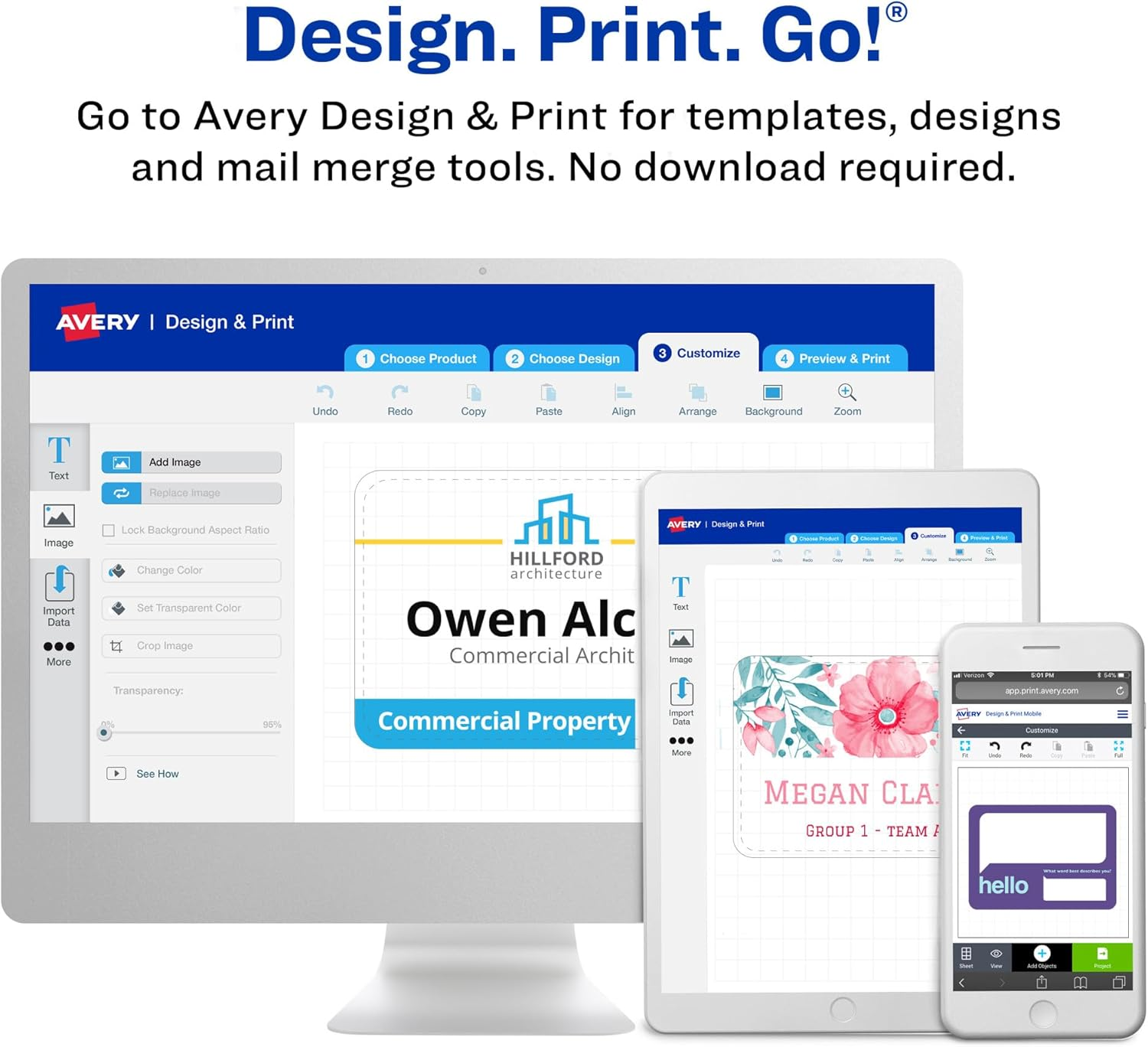 Avery Hello My Name Is Name Tags, White with Red Border, 100 Removable Name Badges (05140) - 2-1/3" X 3-3/8", White image number 2