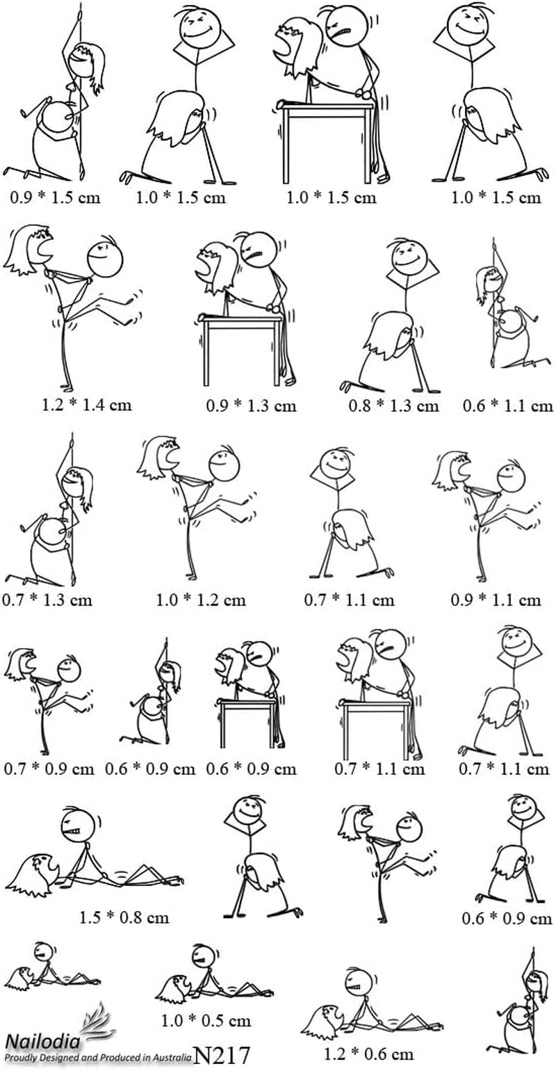 Sex Pose Nail Art Decal Sticker image number 3