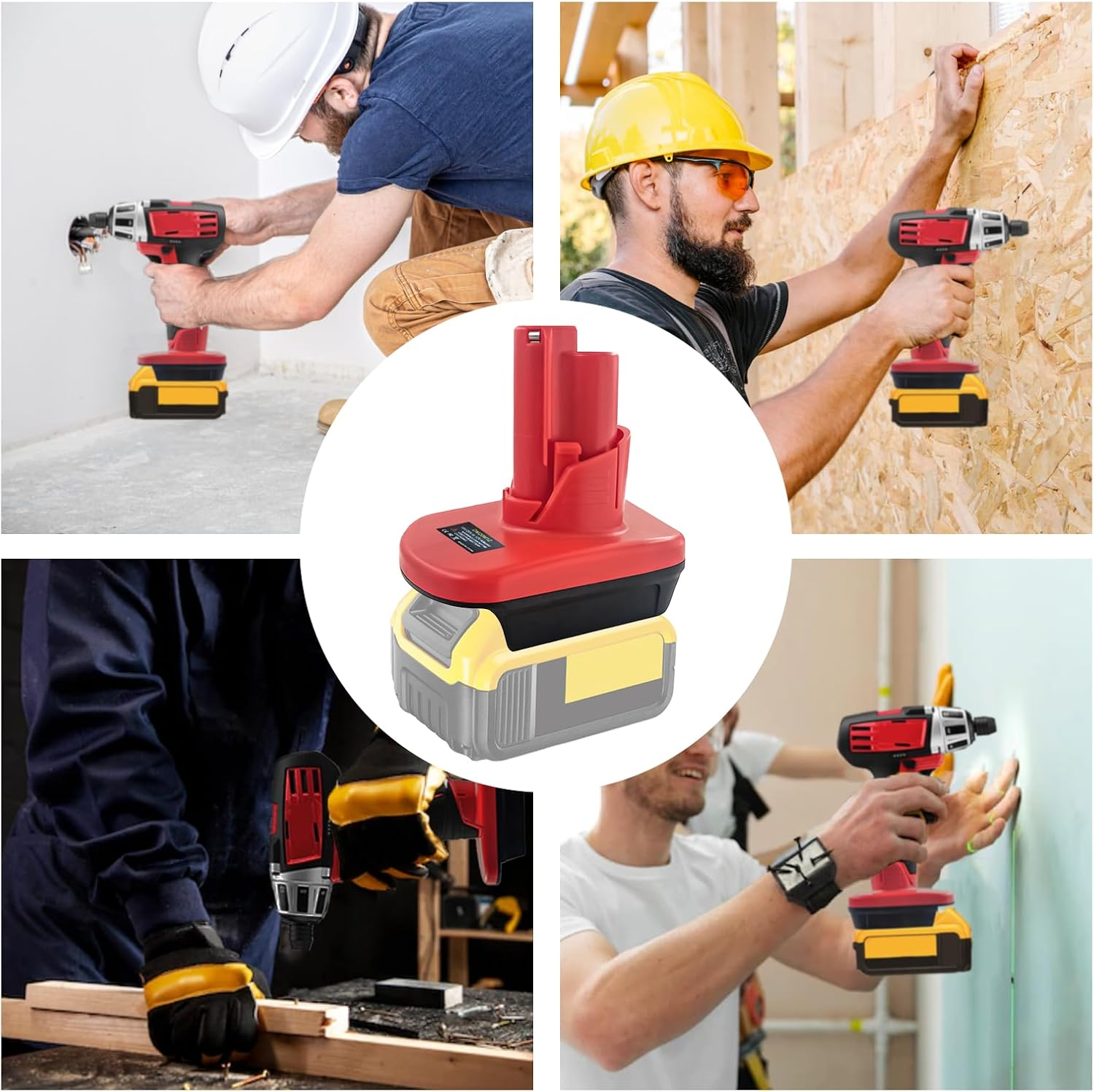 For Milwaukee M18 to M12 Battery Adapter, Also for Dewalt 20V to for Milwauke M12 12V Battery Converter, Work with for Milwaukee 12V M12 Power Tools image number 5