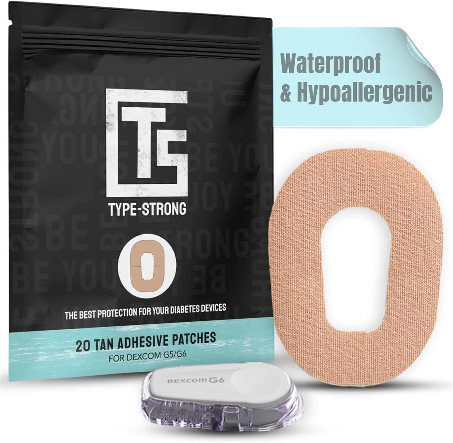 Dexcom G6 Adhesive Patches Waterproof. Hypoallergenic & Sweatproof Dexcom G6 Overpatch. Lasts up to 10 Days. Compatible with Dexcom G5 & G6. Pack of 20 image number 3