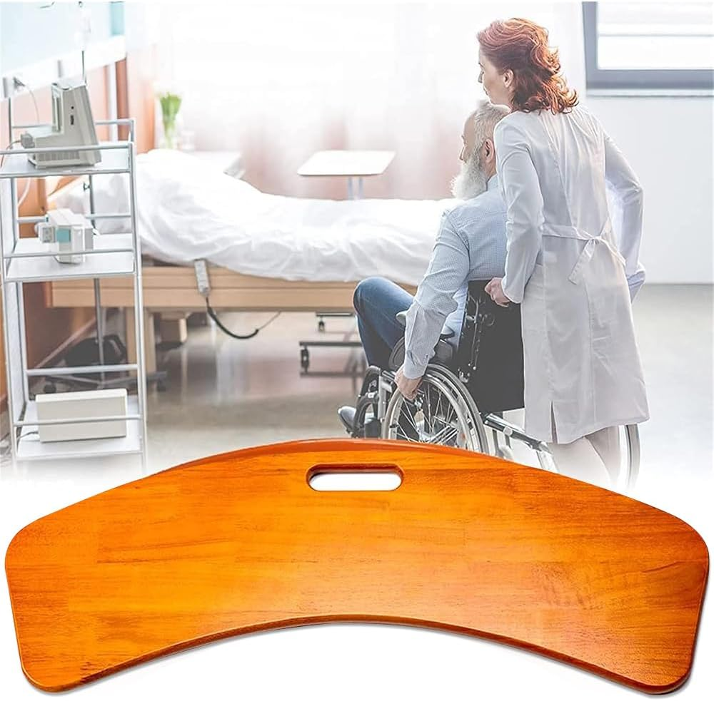 Slide Transfer Board, Curved Patient Seat Transfer Slide Board, Wooden Slide Assist Device for Transferring Patient or Handicap from Wheelchair to Bed, Couch, Toilet, Car image number 2