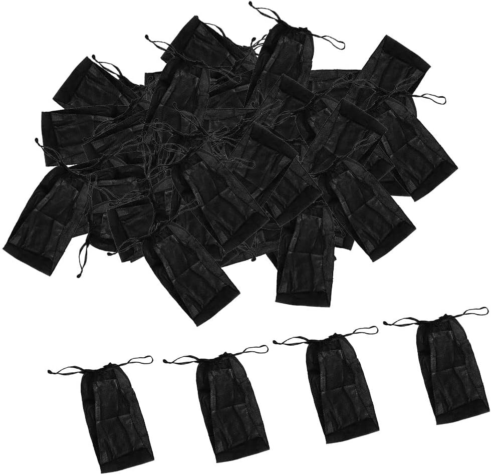 100 Pieces Disposable, String Fleece Tangas Panties Made of Fleece Ladies String Shape - Black, as Described image number 4