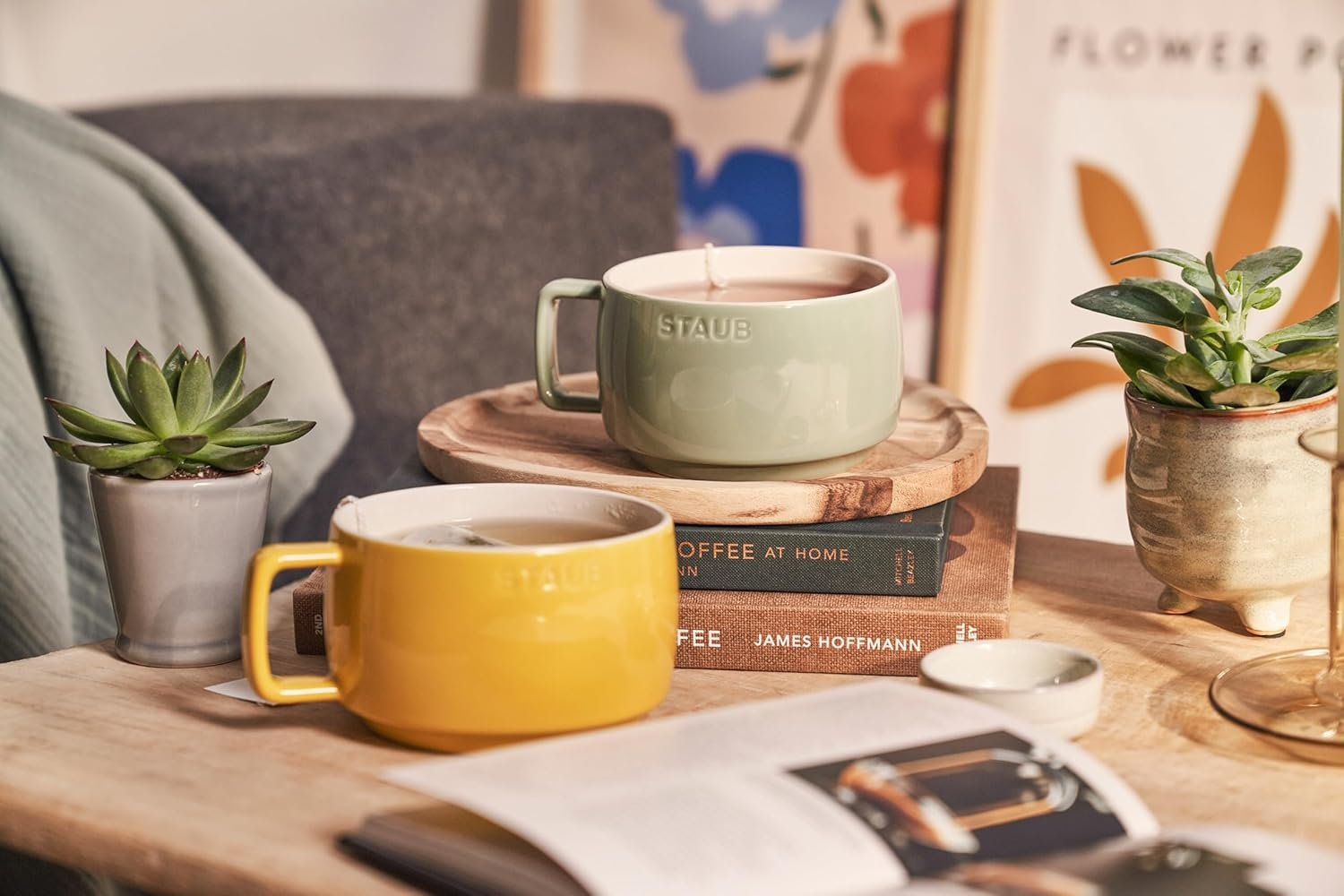 Staub Z1029-088 Ceramic Stacking Mug, Citron, 16.9 Fl Oz (500 Ml), Ceramic Mug, Large Capacity, Acai, Cereal, Soup, Ceramic Microwave Safe image number 6