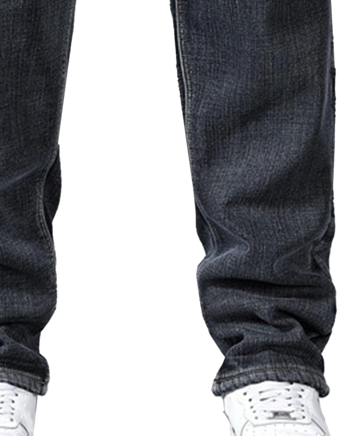 Men'S Wide-Leg Baggy Jeans Pants Business Casual Loose Denim Pants Y2K Vintage Streetwear Trousers, Grey, 44 image number 4