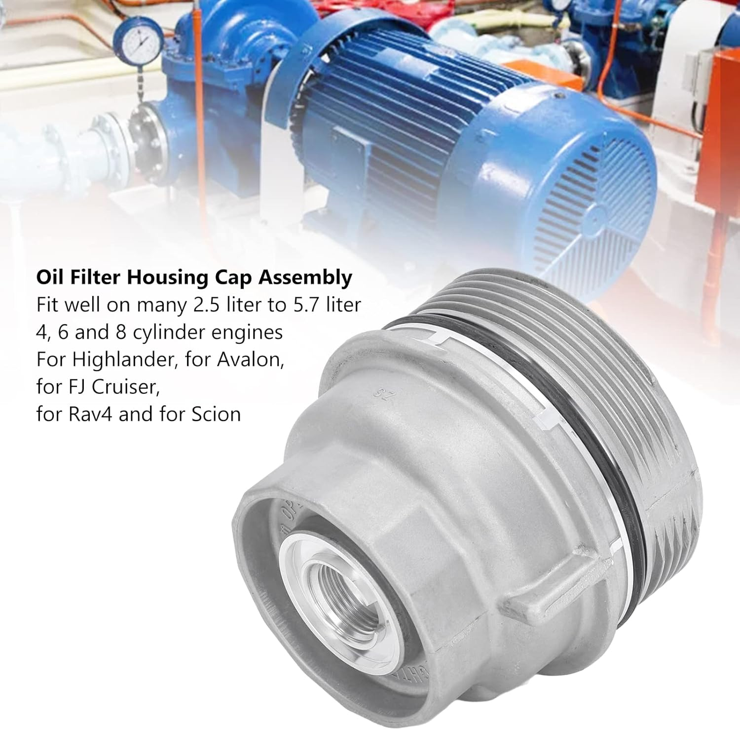 Viagasafamido Oil Filter Housing Cover Oil Filter Housing Coverage Module Assembly Lid 15620-31060 1562031060 15643-31050 Replacement for 4Runner image number 5