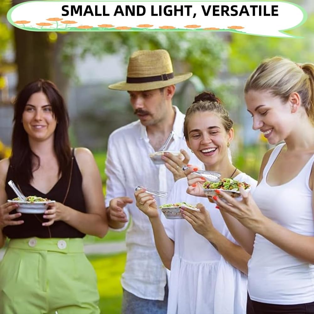 Jindizi 12 Pack Premium Small Serving Tongs, Stainless Steel Mini Tongs， Small Sugar Tongs Tiny Kitchen Tongs, Serving Appetizers Tongs for Party Coffee Tea Wine Ice Salad Desserts Etc. image number 3