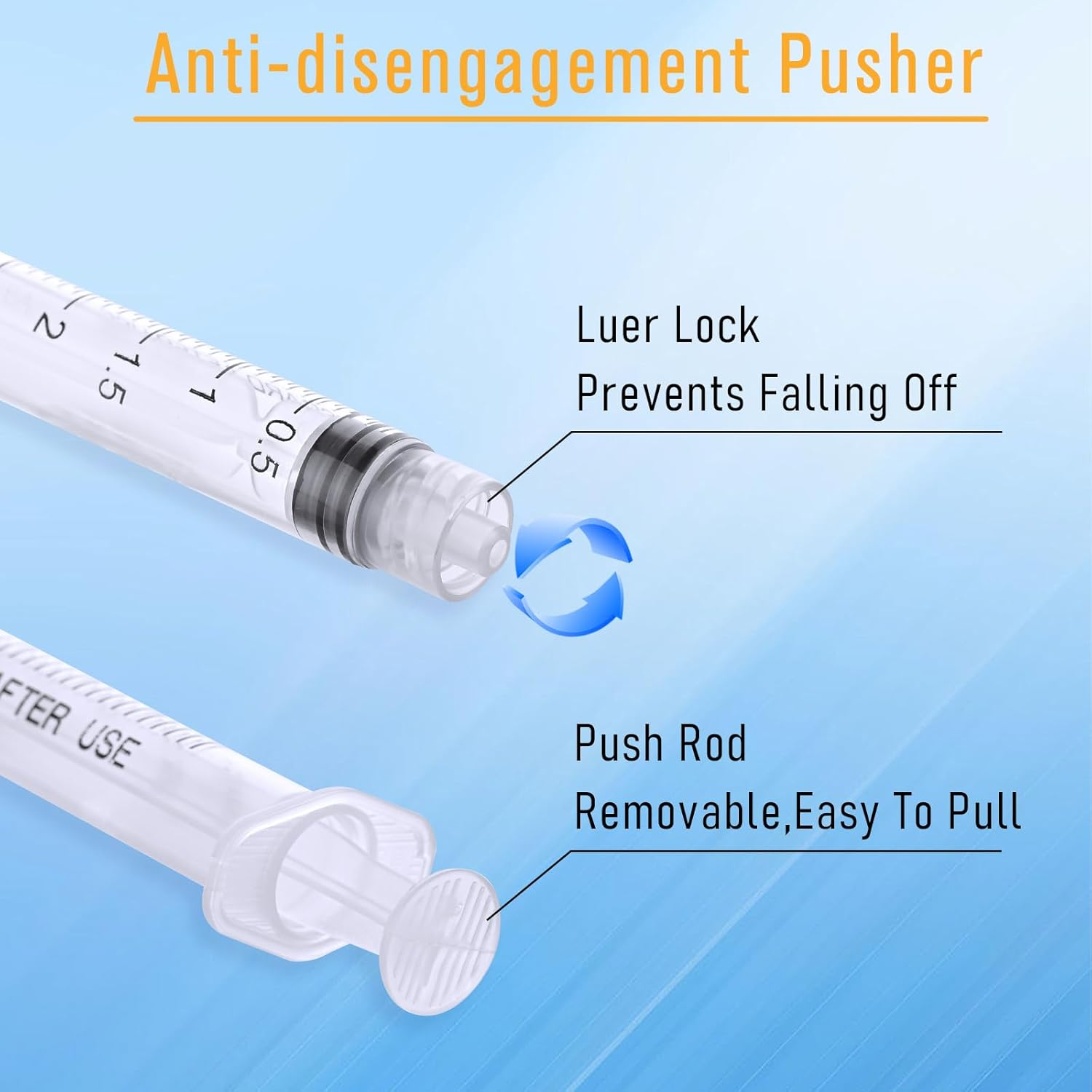 2.5Ml/Cc Syringes with 25G 1 Inch 25Mm Needle, Disposable Syringe Forlab Measuring Supplies, Individually Wrapped, Pack of 20 image number 6