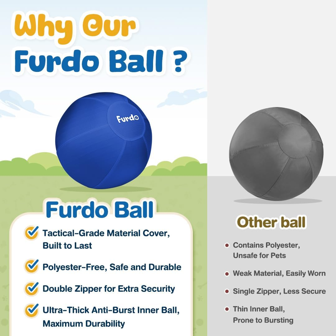 Furdo Herding Ball for Dogs - Blue image number 1