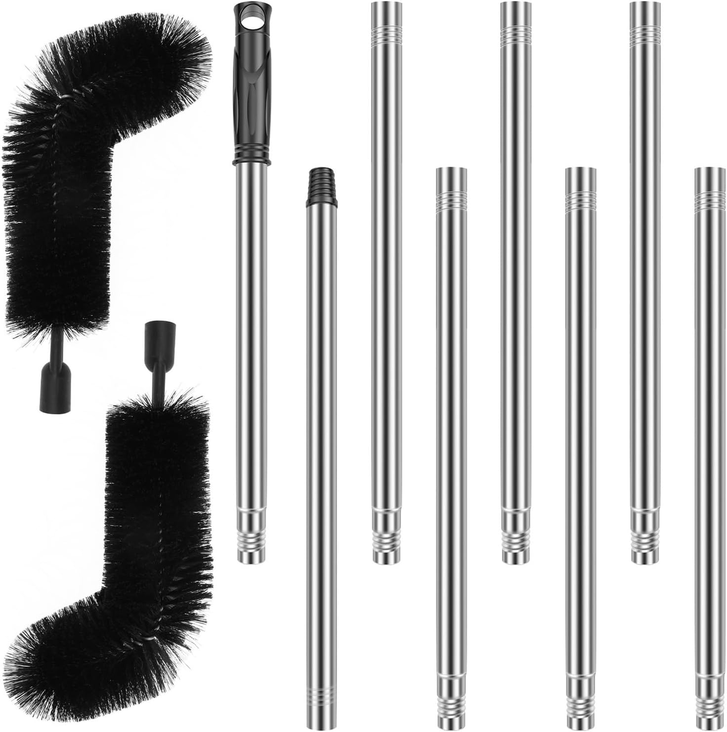 Gutter Cleaning Tool Gutter Cleaning Brush with Removable Pole Efficient Cleaning Gutter Guard Cleaner Tools for Leaves