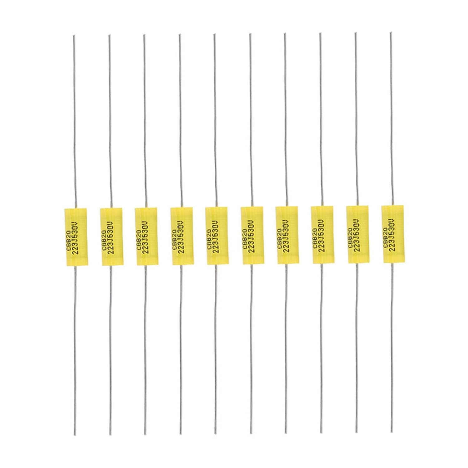 Hyuduo 10Pcs Axial Polyester Film Capacitor with 630V 0.022Uf for Radio Amplifier, Suitable for Old Radios Tube Amplifiers image number 5