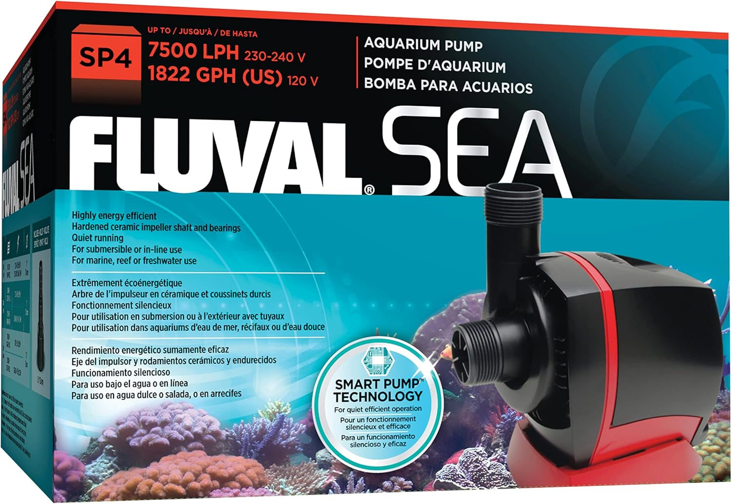 Fluval Sea SP4 Sump Pump for Freshwater & Saltwater Aquariums, 14337