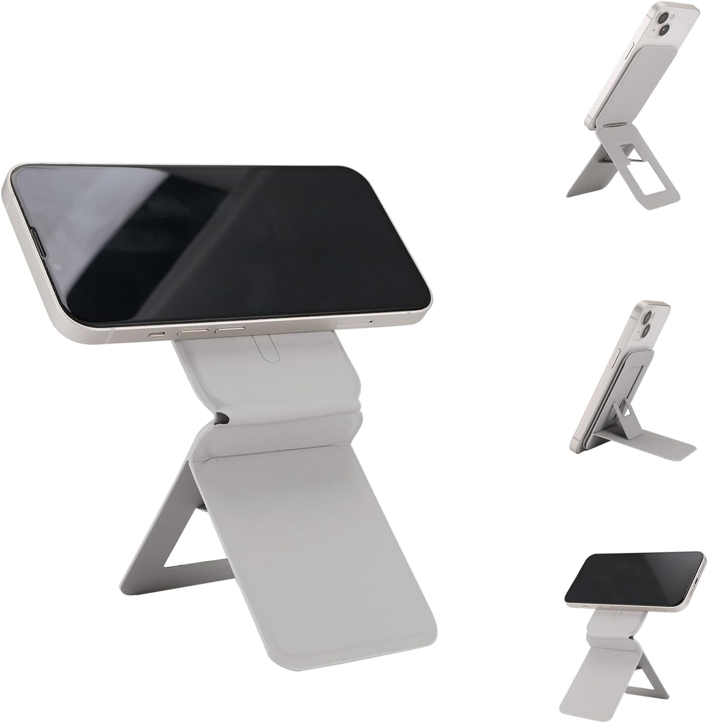 Hcskoss Mobile Phone Holder Foldable Magnetic Phone Tripod Stand Cell Phone Stand Strong Magnets PU Leather Phone Stand Compatible with Iphone 17/16/15/14/13/12 Series image number 5