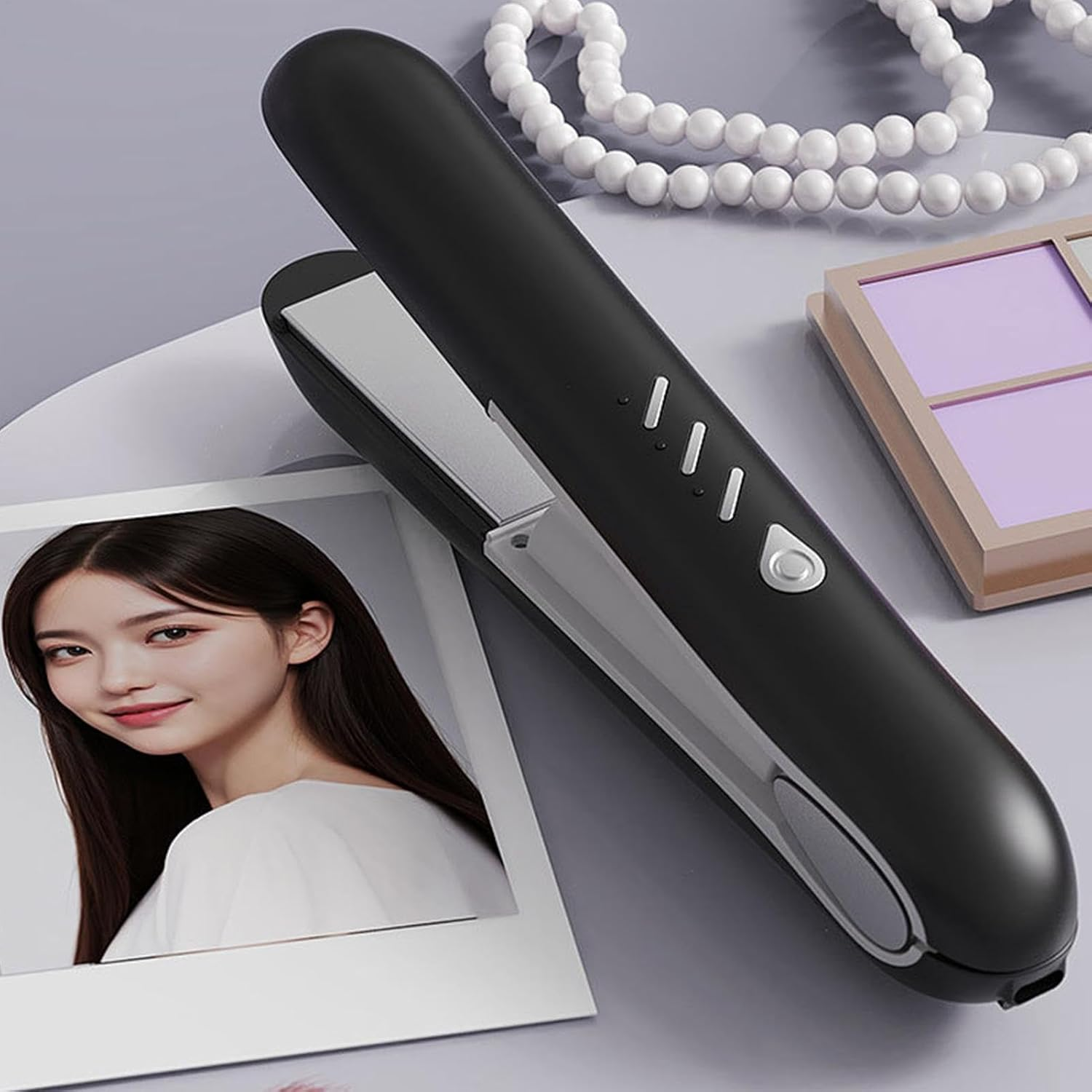 Cordless Straightener, Rechargeable Iron Straightener, 8.07 Inches Hair Straighteners, Portable Hair Styling Tools, Hair Iron for Women, Travel Hair Straightener for Women