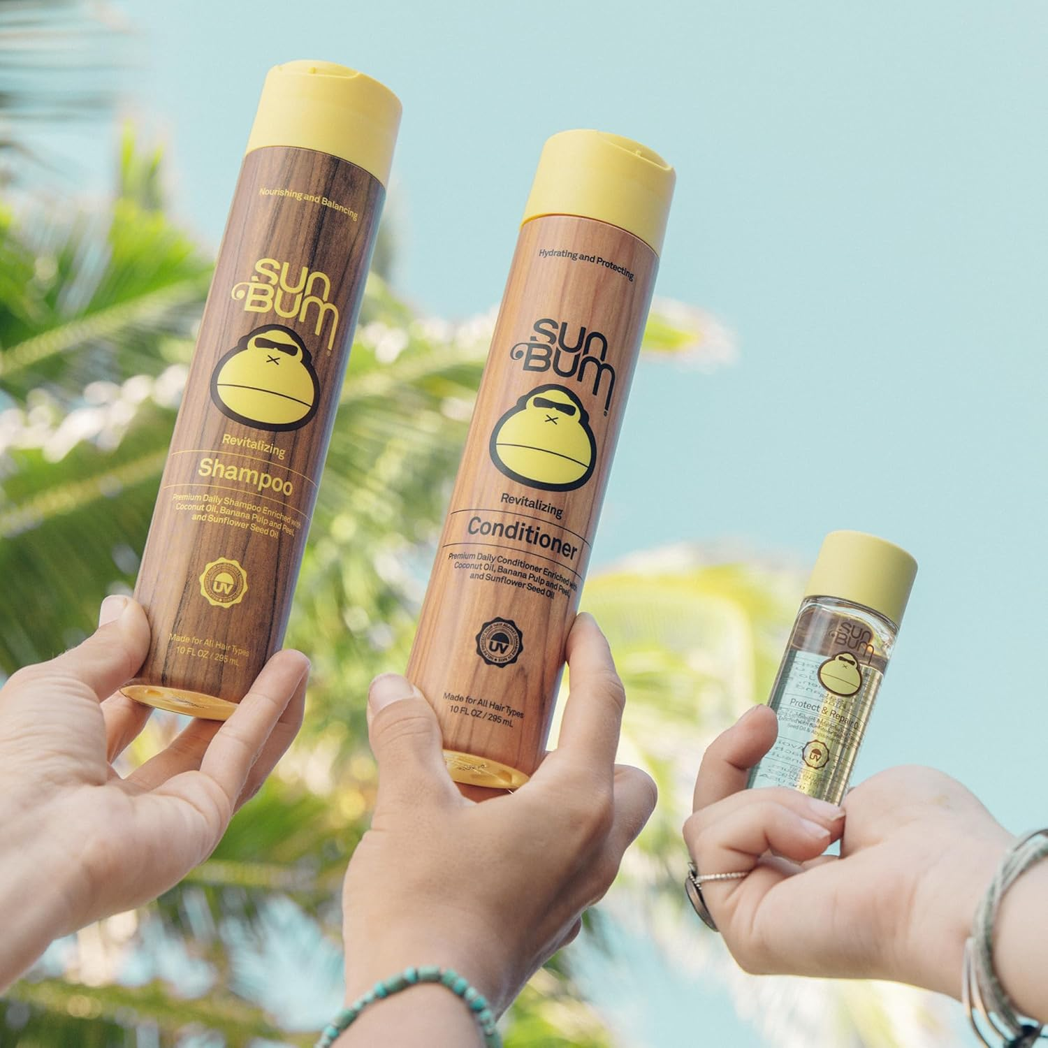 Sun Bum Revitalizing Protect and Repair Hair Oil - Light-Weight Hair Care Treatment - Strengthen and Hydrates - UV Protection against Heat Damage and Sun Rays - Enriched with Jojoba Oil - 50 Ml image number 1